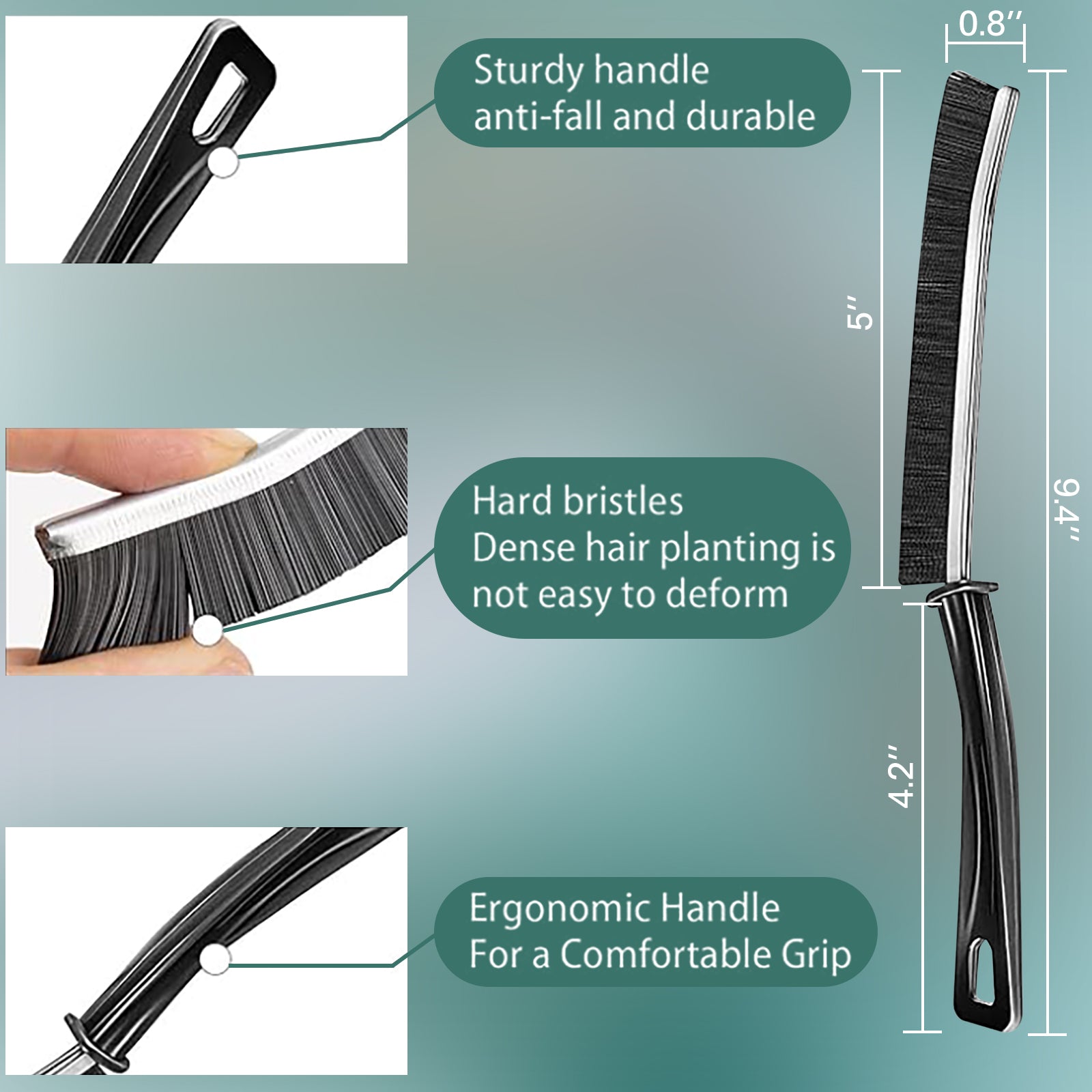 Crevice Cleaning Brush -3 Pcs Hard Bristle Brush